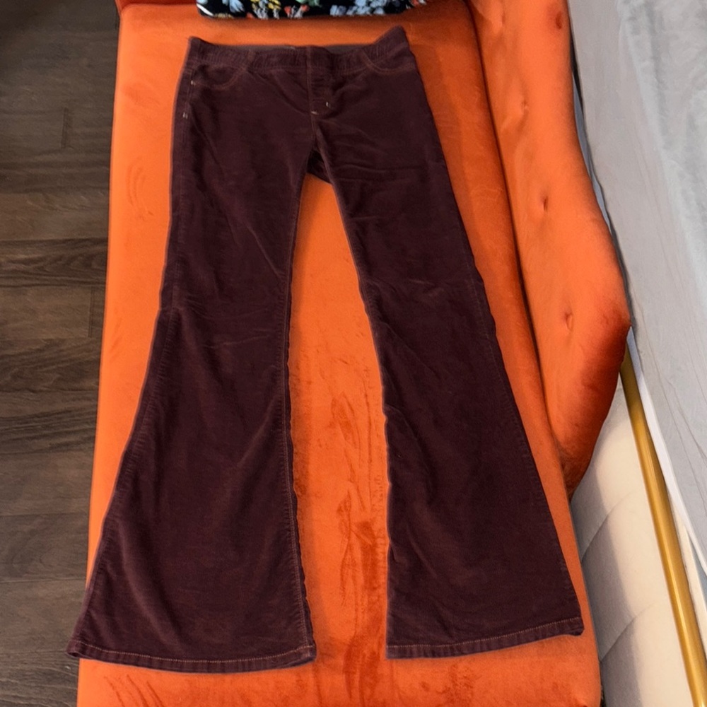 Free People Burgundy Flare Pants